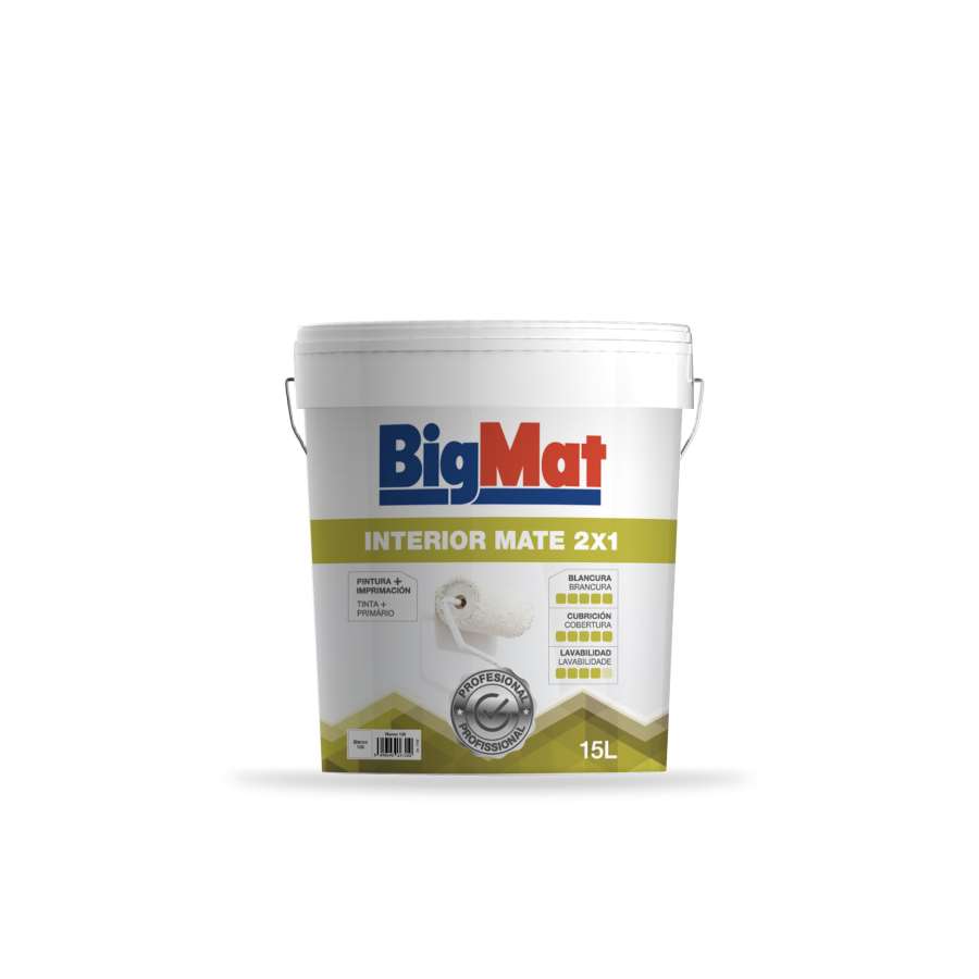 PINTURA PLÁSTICA 2 EN 1 BLANCO 15L