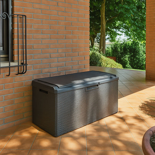 Baúl de jardín Portonovo – Almacenaje exterior en acabado rattan