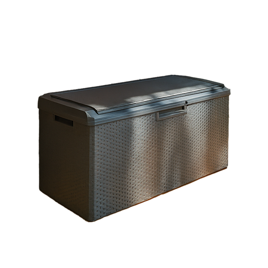 Baúl de jardín Portonovo – Almacenaje exterior en acabado rattan