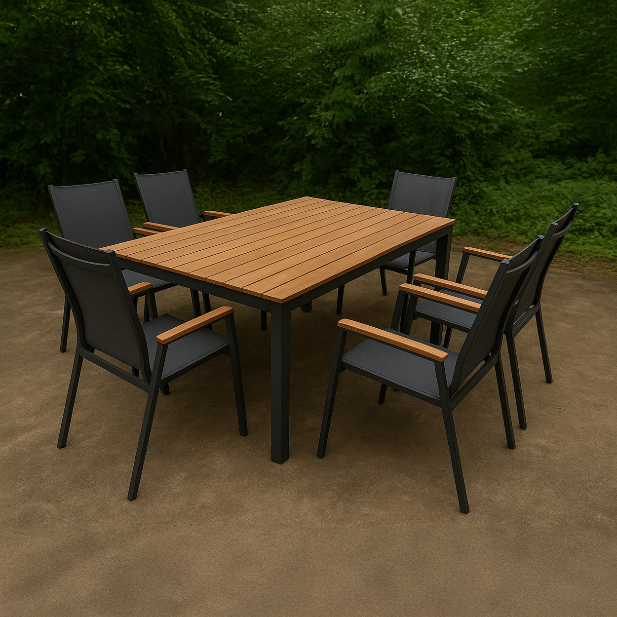 Conjunto de Jardín Nantes – Sofá, Sillones y Mesa de Exterior
