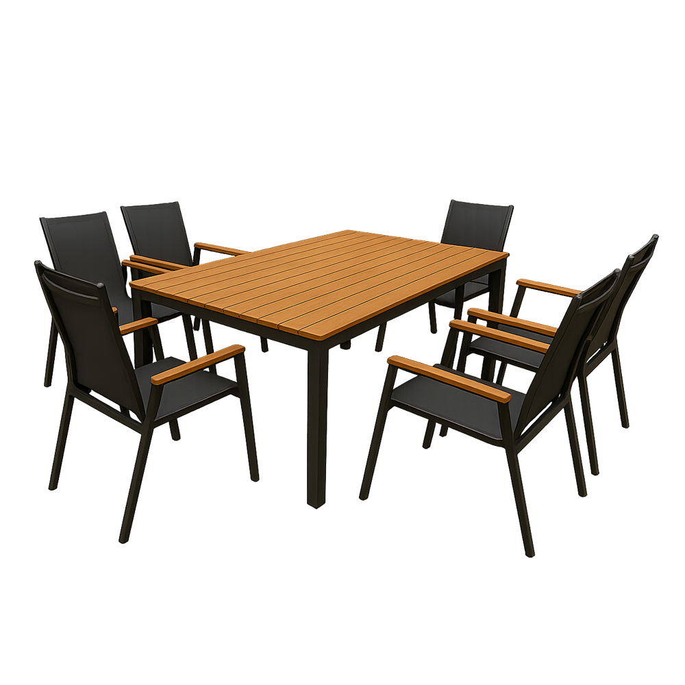 Conjunto de Jardín Nantes – Sofá, Sillones y Mesa de Exterior