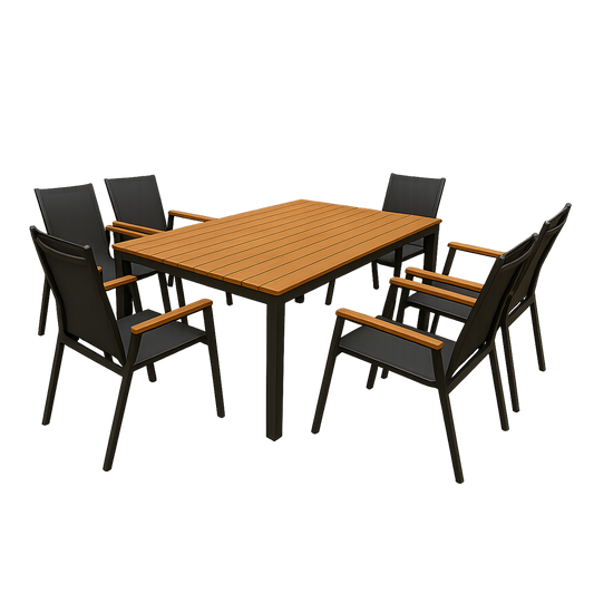 Conjunto de Jardín Nantes – Sofá, Sillones y Mesa de Exterior