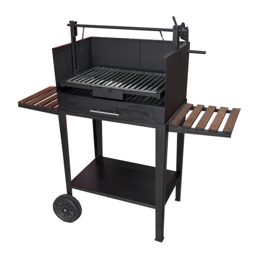 Barbacoa FM BV-21 con parrilla regulable - Acero resistente
