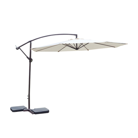 Parasol MARBELLA excéntrico de 3 m – Sombra elegante para jardín o terraza