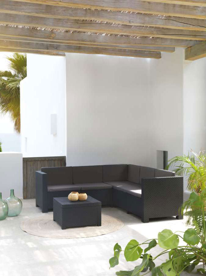 Conjunto de jardín Oasis – Mesa y Sillones y cojines incluidos