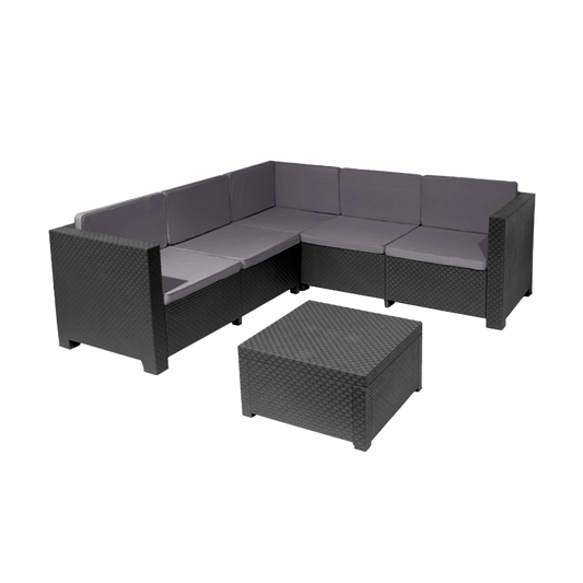 Conjunto de jardín Oasis – Mesa y Sillones y cojines incluidos