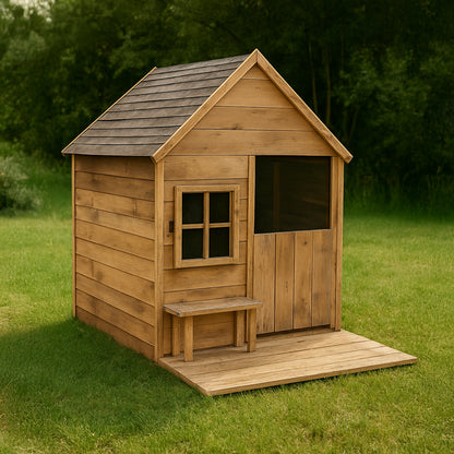 Cabaña infantil de madera Heidi – Juego exterior para niños