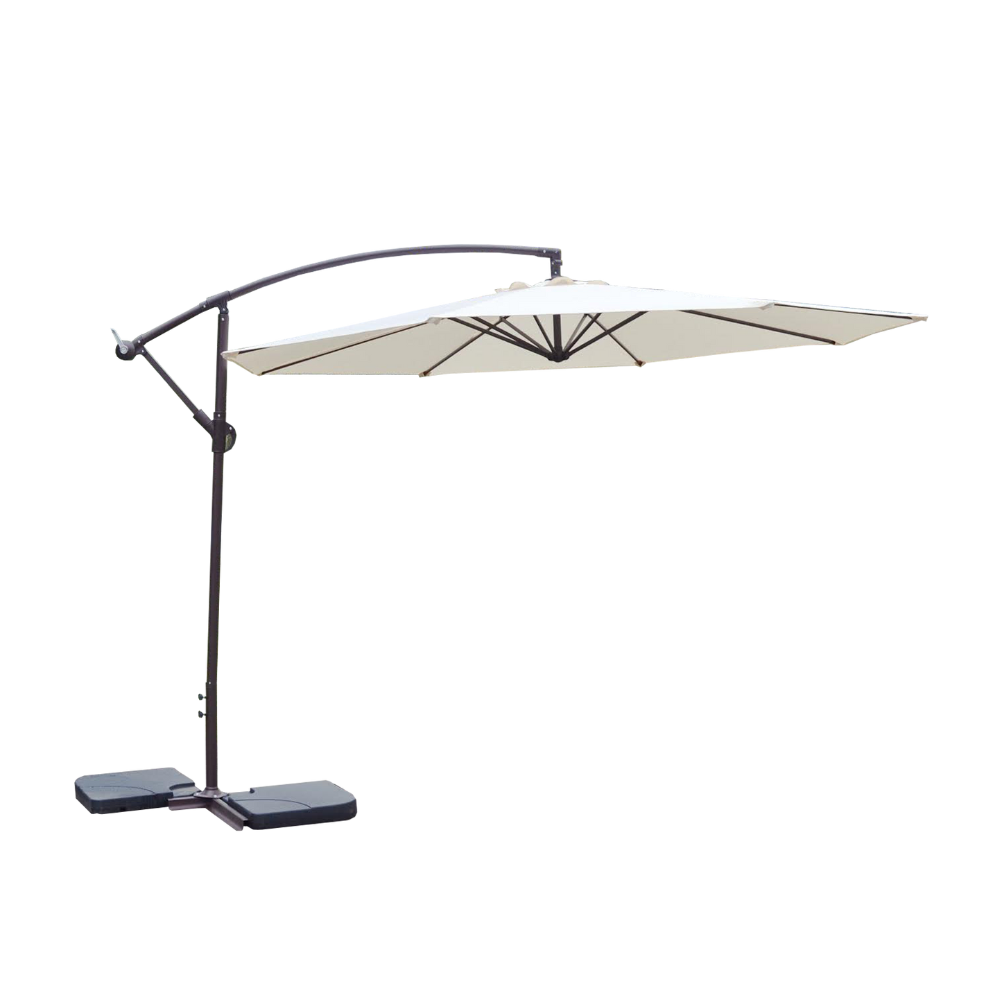 Parasol MARBELLA excéntrico de 3 m – Sombra elegante para jardín o terraza